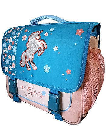 Cartella scolastica bambina Cybel Unicorno 38 cm blu e rosa 2 scomparti
