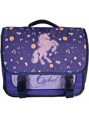 Cartella scolastica bambina Cybel Unicorno 38 cm viola 2 scomparti