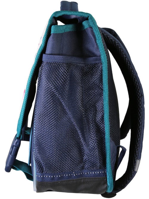 Cartella scolastica bambina Lili Lou 38 cm beige e blu 2 scomparti - Kiabi