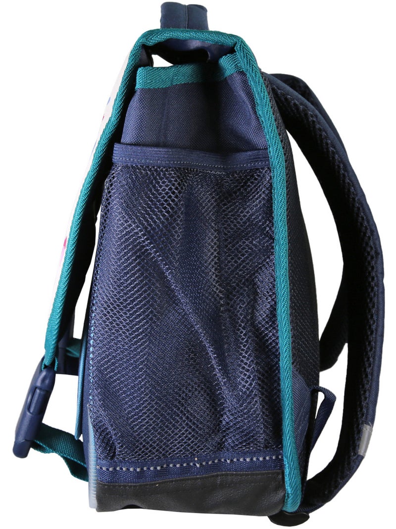 Cartella scolastica bambina Lili Lou 38 cm beige e blu 2 scomparti Blu marino - Kiabi