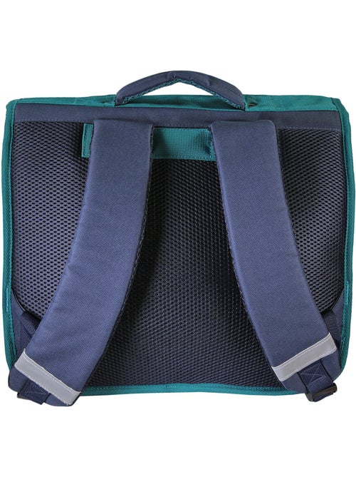 Cartella scolastica bambina Lili Lou 38 cm beige e blu 2 scomparti - Kiabi