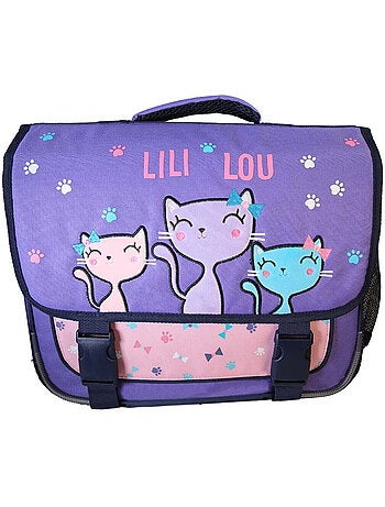 Cartella scolastica bambina Lili Lou 38 cm viola 2 scomparti