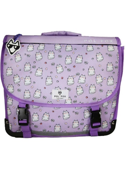 Cartella scolastica bambina POL FOX HELLO 38 cm reversibile 2 scomparti viola motivo gatto - Kiabi Cartella scolastica bambina POL FOX HELLO 38 cm reversibile 2 scomparti viola motivo gatto - Kiabi