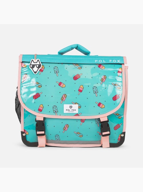 Cartella scolastica bambina POL FOX ICE POP 38 cm reversibile 2 scomparti rosa e blu motivo gelato - Kiabi Cartella scolastica bambina POL FOX ICE POP 38 cm reversibile 2 scomparti rosa e blu motivo gelato - Kiabi