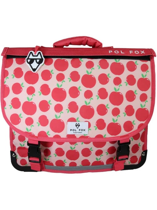 Cartella scolastica bambina POL FOX POMPOM 38 cm reversibile 2 scomparti rosa e rossa motivo mela - Kiabi Cartella scolastica bambina POL FOX POMPOM 38 cm reversibile 2 scomparti rosa e rossa motivo mela - Kiabi