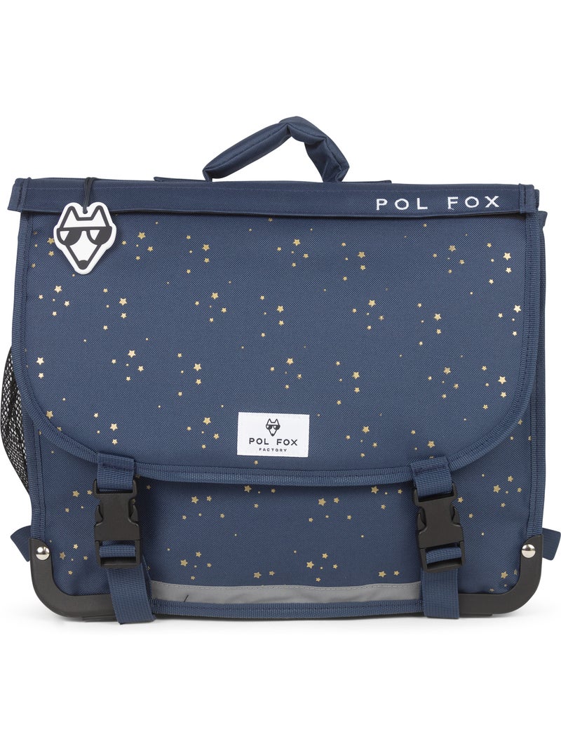 Cartella scolastica bambina POL FOX STAR BLUE 41 cm reversibile 2 scomparti blu navy motivo stella Blu marino - Kiabi