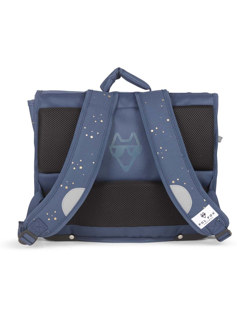 Cartella scolastica bambina POL FOX STAR BLUE 41 cm reversibile 2 scomparti blu navy motivo stella Blu marino - Kiabi