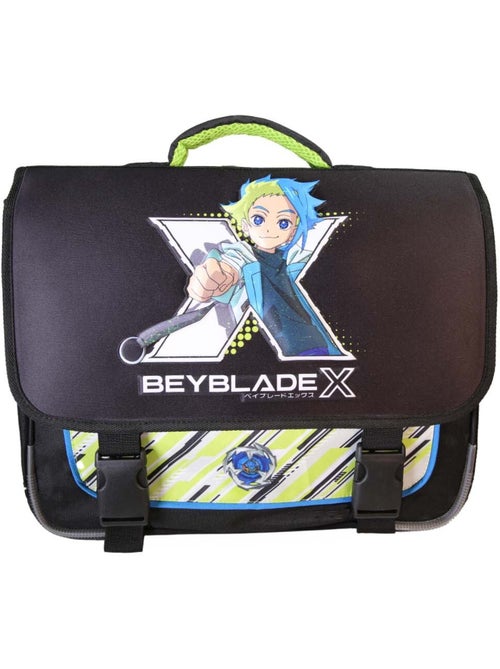 Cartella scolastica bambino Beyblade X 38 cm nera e verde 2 scomparti - Kiabi Cartella scolastica bambino Beyblade X 38 cm nera e verde 2 scomparti - Kiabi