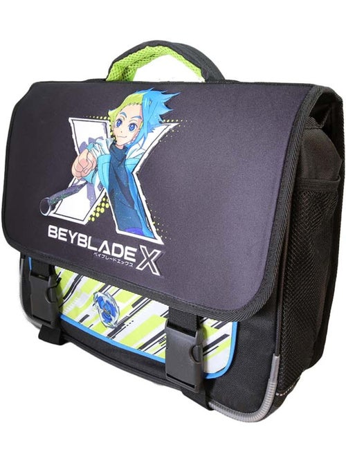 Cartella scolastica bambino Beyblade X 38 cm nera e verde 2 scomparti - Kiabi Cartella scolastica bambino Beyblade X 38 cm nera e verde 2 scomparti - Kiabi