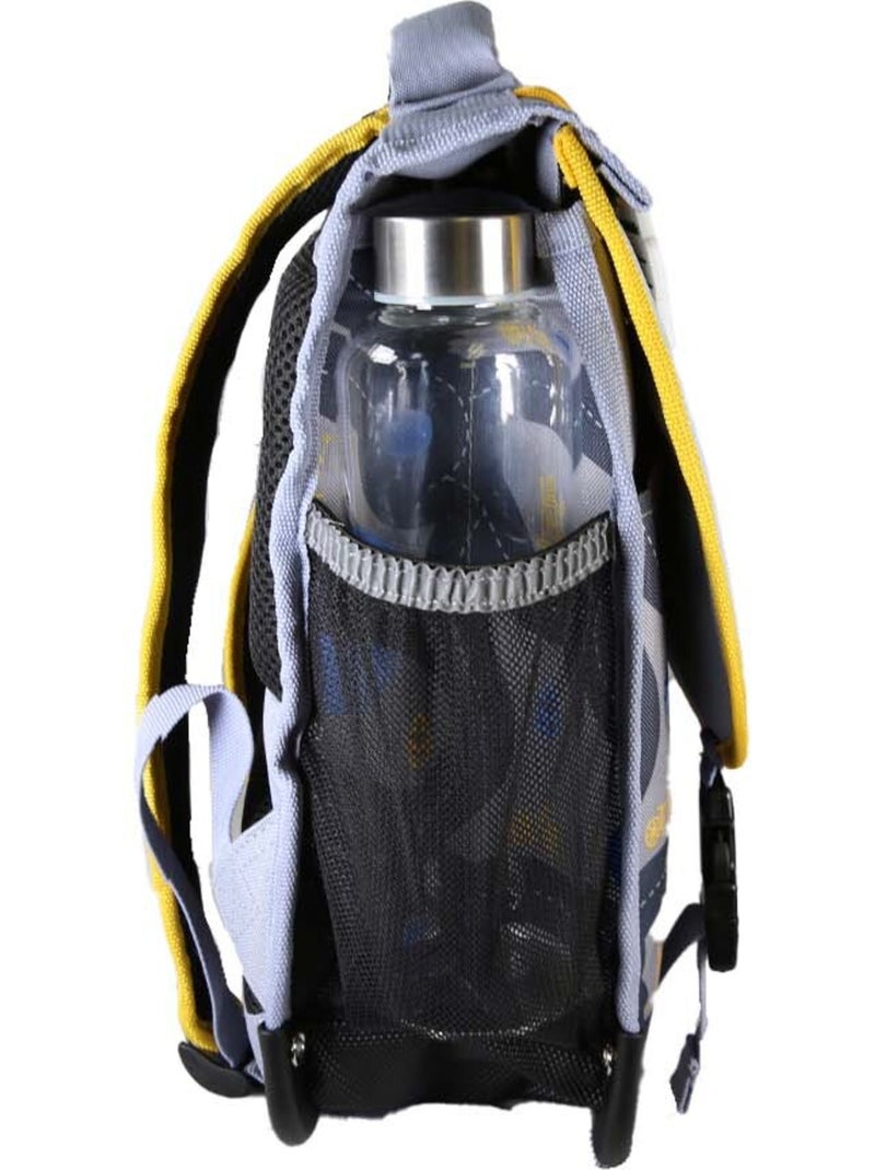 Cartella scolastica bambino POL FOX RACE 38 cm reversibile 2 scomparti grigia motivo auto Multicolore - Kiabi