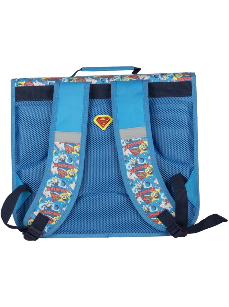 Cartella scolastica bambino Superman 38 cm blu e rossa 2 scomparti Multicolore - Kiabi