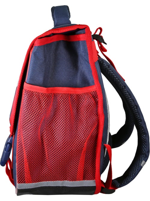 Cartella scolastica da bambino Phileas Auto da 38 cm – 2 scomparti – Blu e rosso - Kiabi