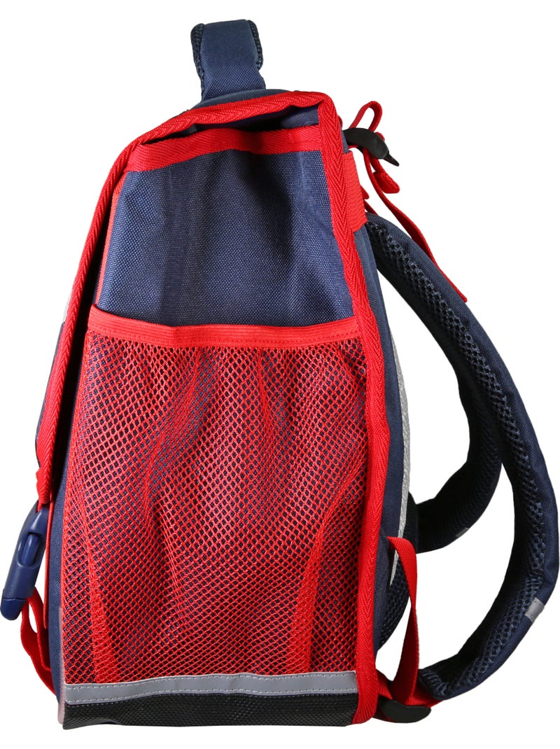 Cartella scolastica da bambino Phileas Auto da 38 cm – 2 scomparti – Blu e rosso Blu - Kiabi