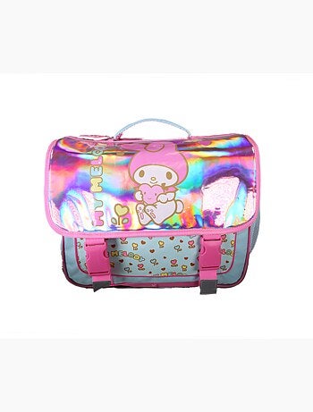 Cartella scolastica My Melody Birdy 38 cm effetto olografico rosa e blu 2 scomparti
