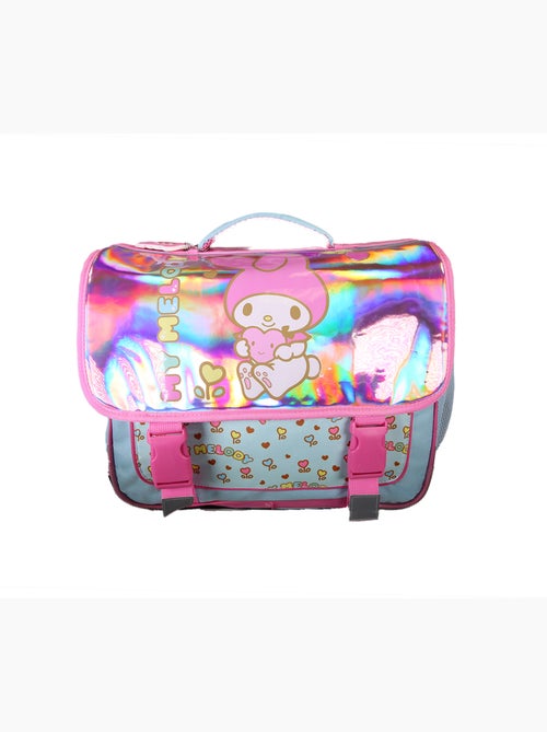 Cartella scolastica My Melody Birdy 38 cm effetto olografico rosa e blu 2 scomparti - Kiabi