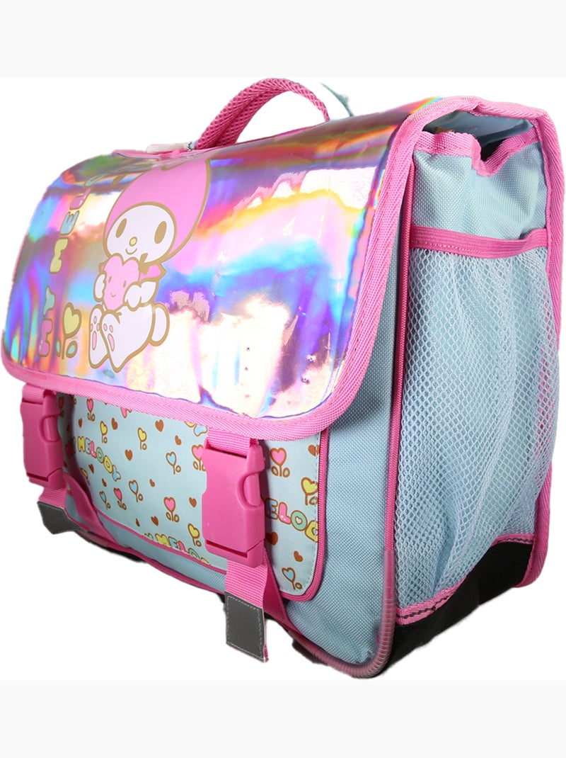 Cartella scolastica My Melody Birdy 38 cm effetto olografico rosa e blu 2 scomparti Multicolore - Kiabi