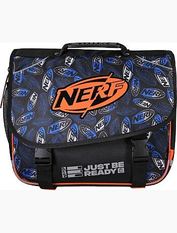 Cartella scolastica NERF Off Screen 38 cm nera e arancione 2 scomparti