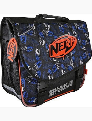 Cartella scolastica NERF Off Screen 38 cm nera e arancione 2 scomparti