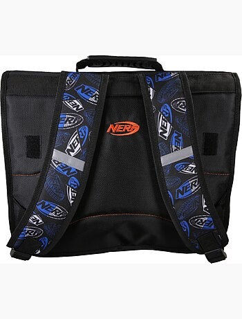 Cartella scolastica NERF Off Screen 38 cm nera e arancione 2 scomparti