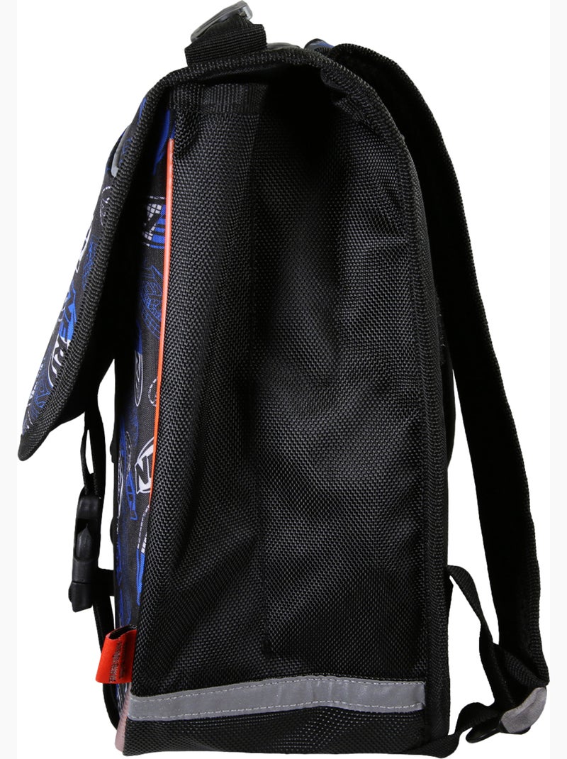 Cartella scolastica NERF Off Screen 38 cm nera e arancione 2 scomparti Blu marino - Kiabi