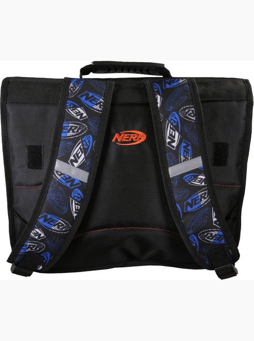 Cartella scolastica NERF Off Screen 38 cm nera e arancione 2 scomparti - Kiabi