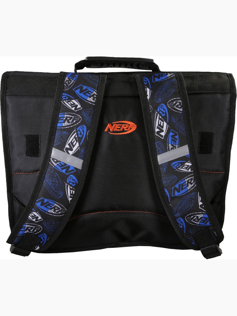 Cartella scolastica NERF Off Screen 38 cm nera e arancione 2 scomparti Blu marino - Kiabi
