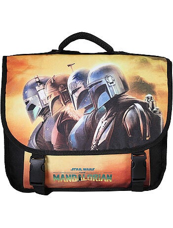 Cartella scolastica Star Wars 38 cm bambino nera e arancione 2 scomparti