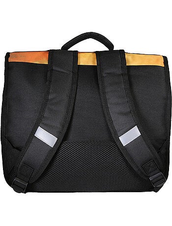 Cartella scolastica Star Wars 38 cm bambino nera e arancione 2 scomparti