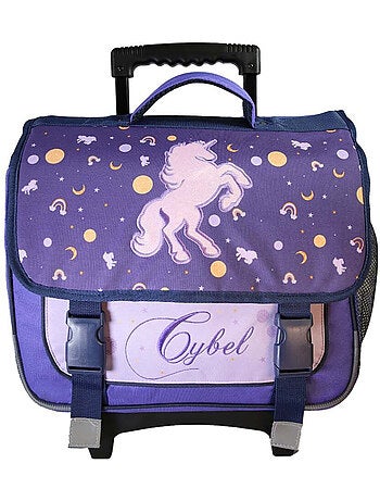 Cartella scolastica trolley bambina Cybel 38 cm viola 2 scomparti primaria