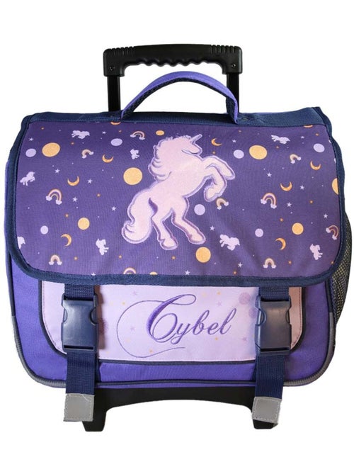 Cartella scolastica trolley bambina Cybel 38 cm viola 2 scomparti primaria - Kiabi