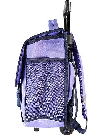 Cartella scolastica trolley bambina Lili Lou 38 cm viola e rosa 2 scomparti