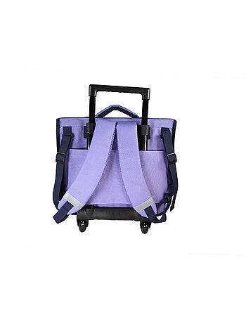 Cartella scolastica trolley bambina Lili Lou 38 cm viola e rosa 2 scomparti
