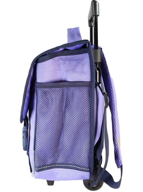 Cartella scolastica trolley bambina Lili Lou 38 cm viola e rosa 2 scomparti - Kiabi