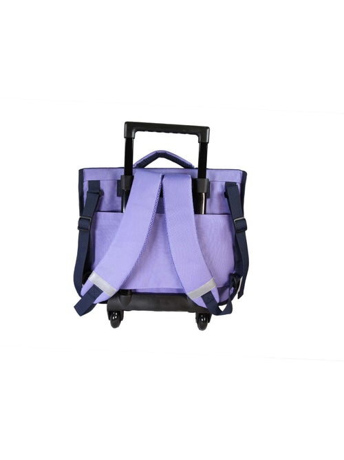 Cartella scolastica trolley bambina Lili Lou 38 cm viola e rosa 2 scomparti - Kiabi