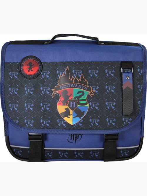 Cartella scuola 38 cm 2 scomparti HARRY POTTER Hogwarts blu nero - Kiabi