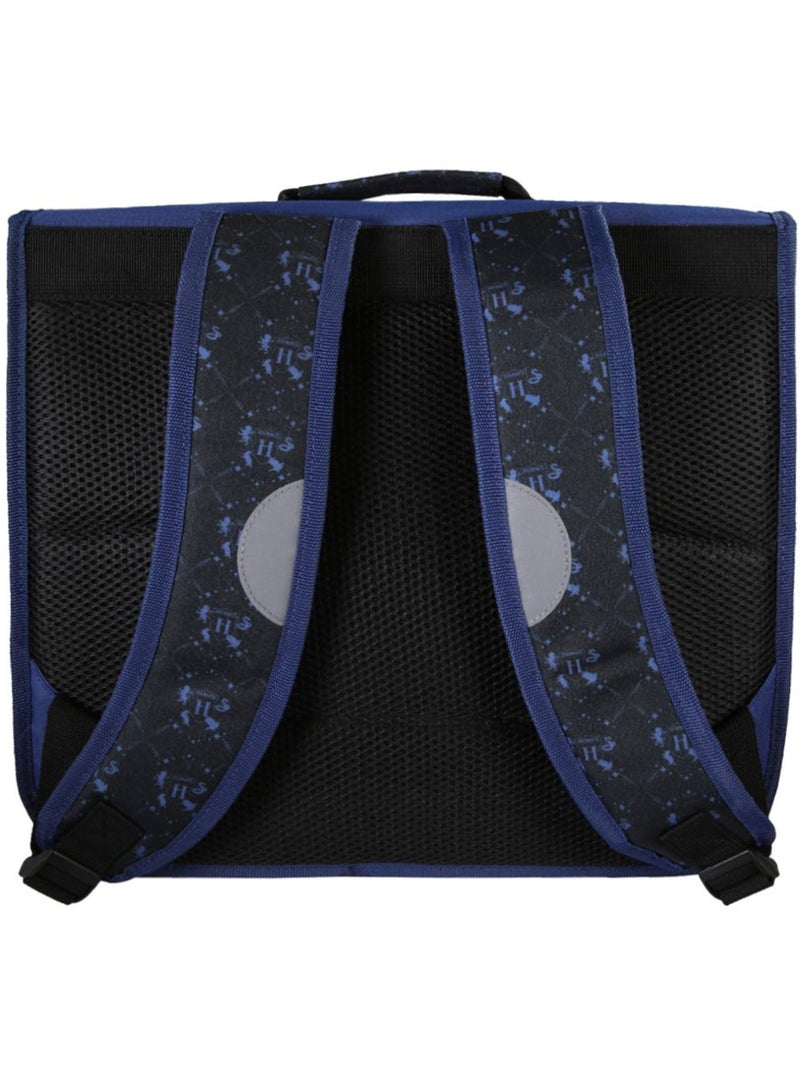 Cartella scuola 38 cm 2 scomparti HARRY POTTER Hogwarts blu nero Blu marino - Kiabi