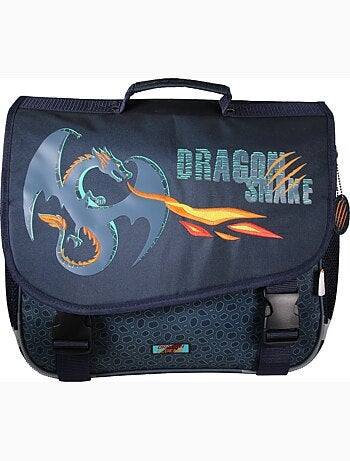 Cartella scuola 38 cm 2 scomparti KIP Dragon Legend blu