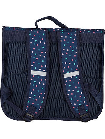 Cartella scuola 38 cm 2 scomparti KIP Girl You Rock blu navy