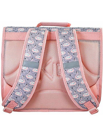 Cartella scuola 38 cm 2 scomparti KIP Lovely Swan rosa