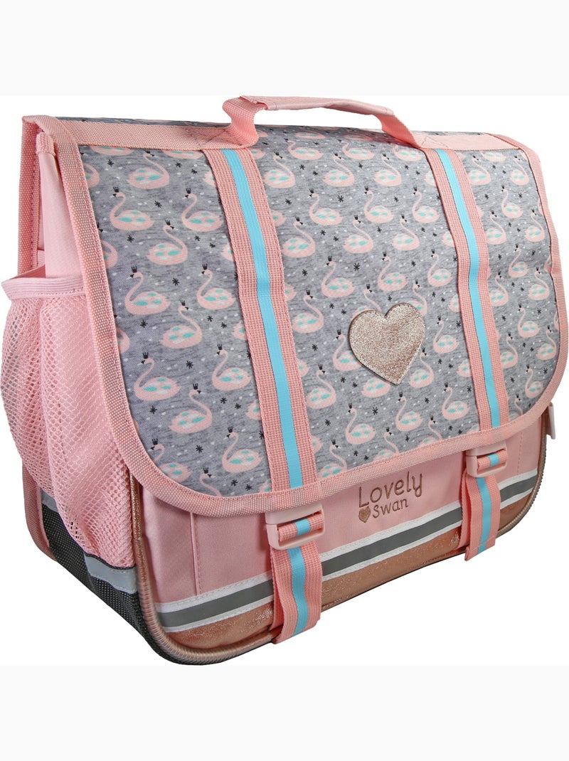 Cartella scuola 38 cm 2 scomparti KIP Lovely Swan rosa Rosa - Kiabi