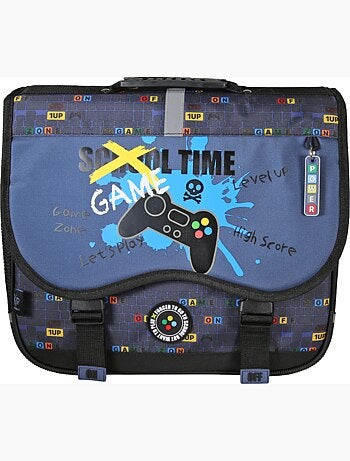 Cartella scuola 38 cm 2 scomparti KIP Dragon Legend blu
