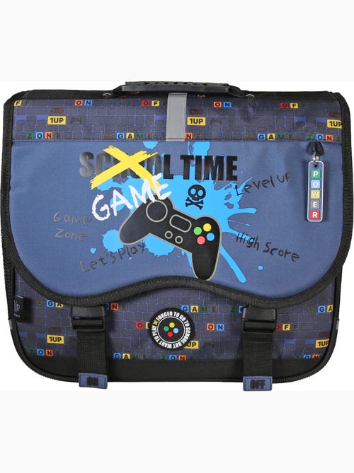 Cartella scuola 38 cm 2 scomparti KIP School Time blu nero - Kiabi Cartella scuola 38 cm 2 scomparti KIP School Time blu nero - Kiabi