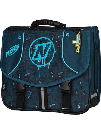 Cartella scuola 38 cm 2 scomparti NERF Splash blu