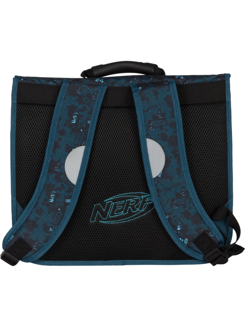 Cartella scuola 38 cm 2 scomparti NERF Splash blu Blu - Kiabi