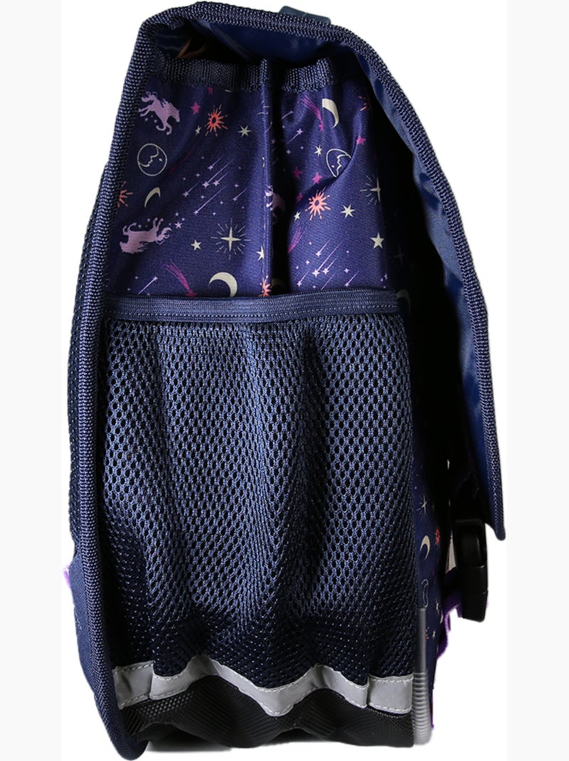 Cartella scuola bambina 38 cm 2 scomparti BELLA SARA Celeste blu notte Blu notte - Kiabi