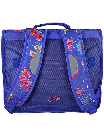 Cartella scuola bambina 38 cm 2 scomparti ETTAVEE Fly With Me blu viola farfalla