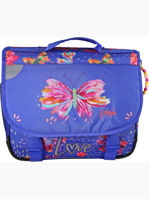 Cartella scuola bambina 38 cm 2 scomparti ETTAVEE Fly With Me blu viola farfalla - Kiabi