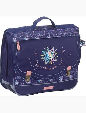 Cartella scuola bambina 38 cm 2 scomparti ETTAVEE Moon blu notte