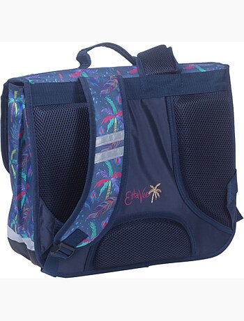 Cartella scuola bambina 38 cm 2 scomparti ETTAVEE Palm Tree blu tropicale