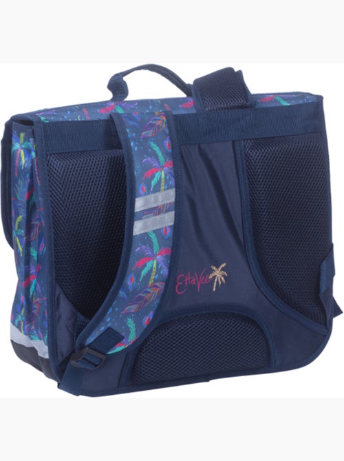 Cartella scuola bambina 38 cm 2 scomparti ETTAVEE Palm Tree blu tropicale - Kiabi